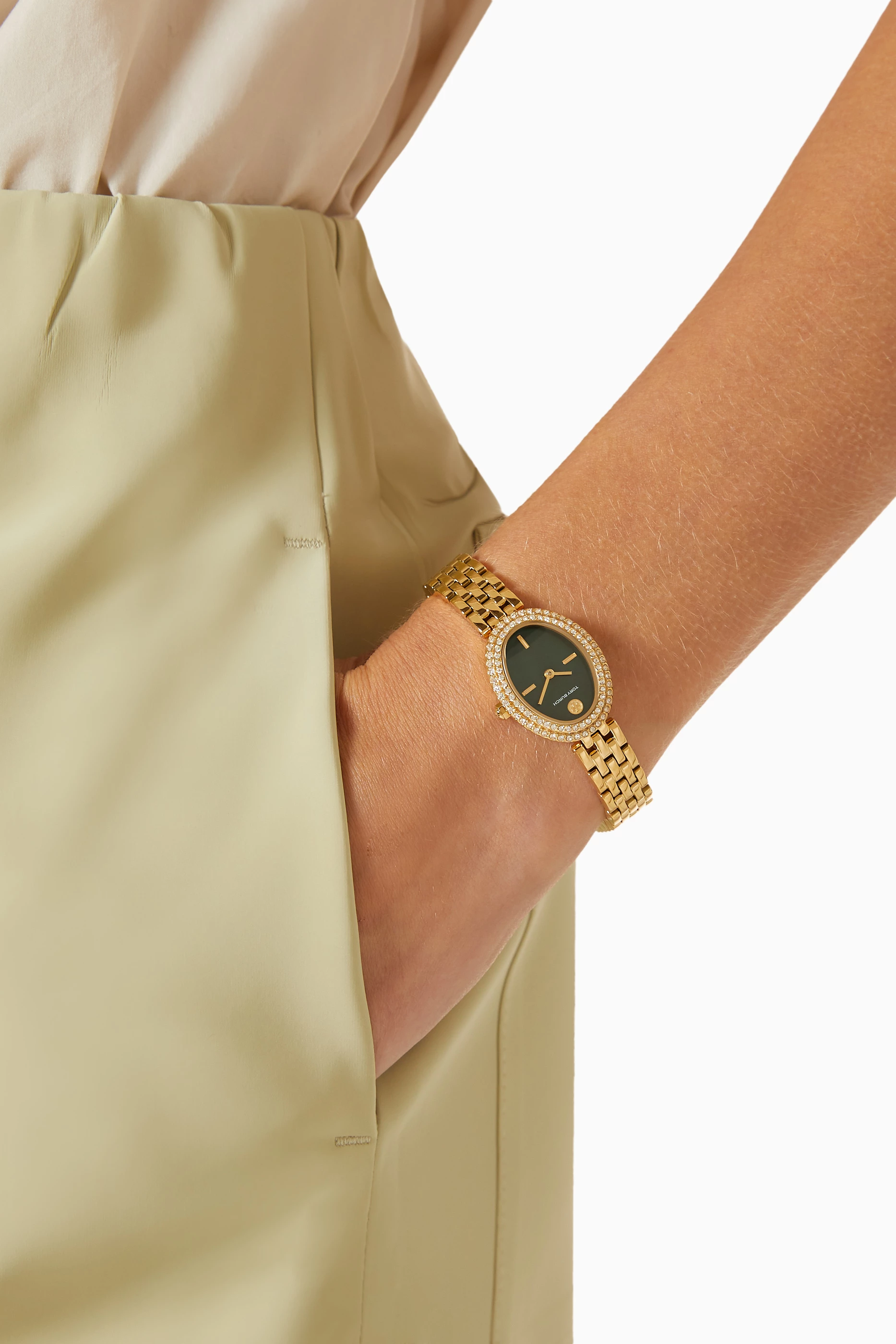 Tory Burch Oval Quartz Watch, 22x28 mm